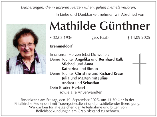 Anzeige von Mathilde Günthner von MGO