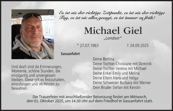 Anzeige von Michael Giel von MGO