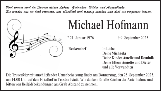 Anzeige von Michael Hofmann von MGO