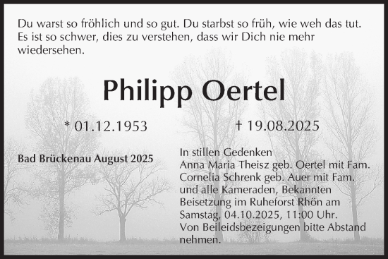 Anzeige von Philipp Oertel von MGO