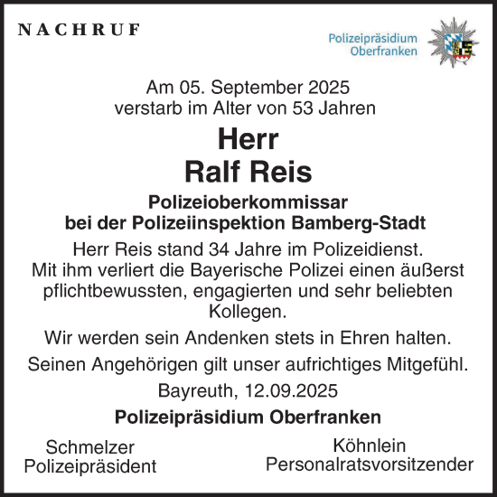 Anzeige von Ralf Reis von MGO