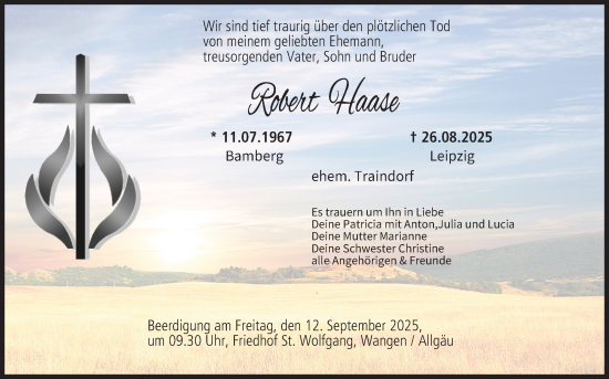 Anzeige von Robert Haase von MGO