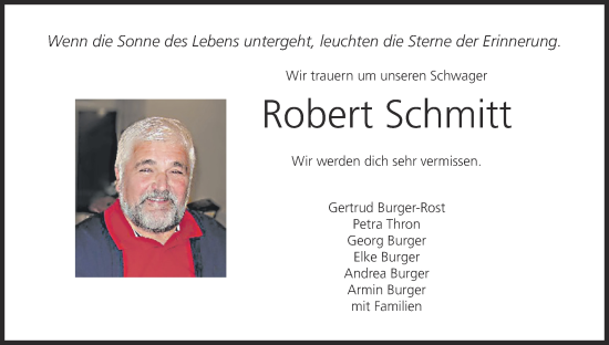 Anzeige von Robert Schmitt von MGO