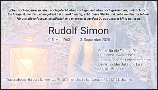 Anzeige von Rudolf Simon von MGO
