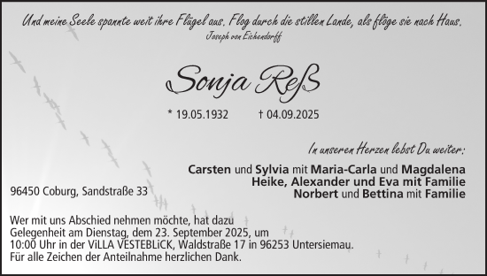 Anzeige von Sonja Reß von MGO