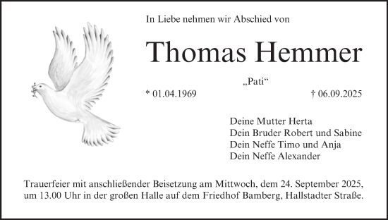 Anzeige von Thomas Hemmer von MGO