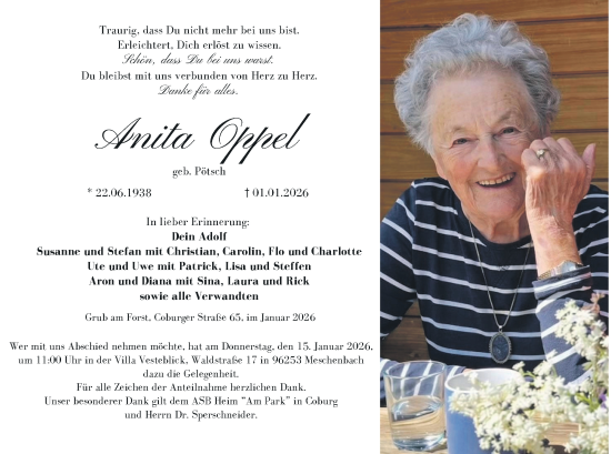 Anzeige von Anita Oppel von MGO