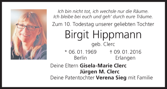 Anzeige von Birgit Hippmann von MGO
