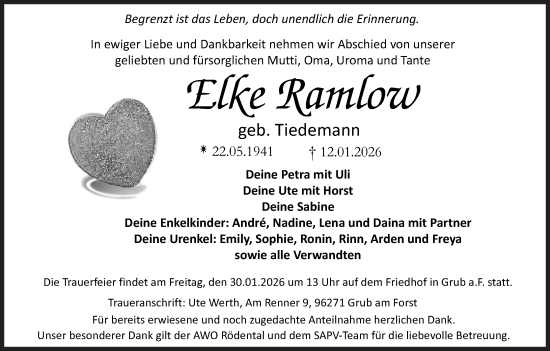 Anzeige von Elke Ramlow von MGO
