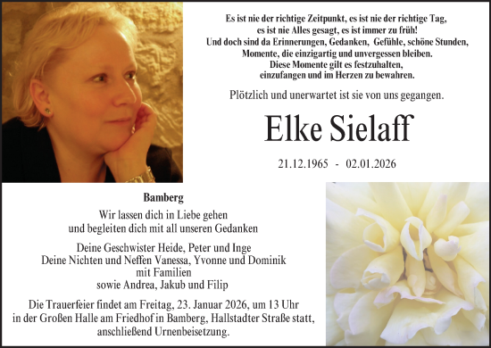 Anzeige von Elke Sielaff von MGO
