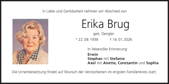Anzeige von Erika Brug von MGO