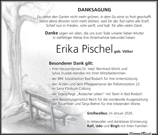 Anzeige von Erika Pischel von MGO