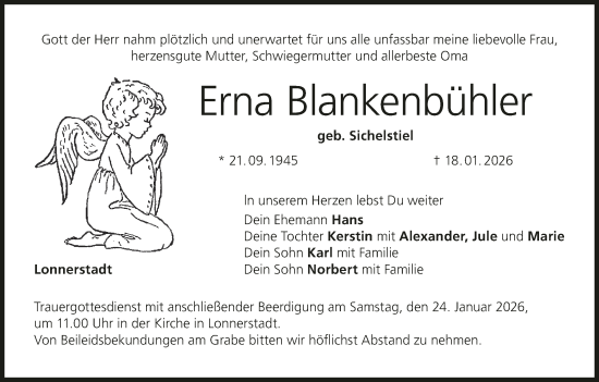 Anzeige von Erna Blankenbühler von MGO