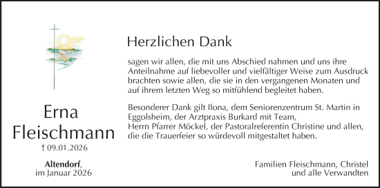 Anzeige von Erna Fleischmann von MGO