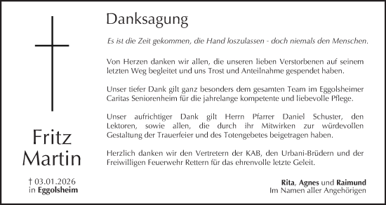 Anzeige von Fritz Martin von MGO