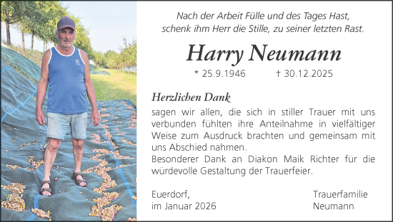 Anzeige von Harry Neumann von MGO