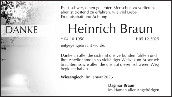 Anzeige von Heinrich Braun von MGO