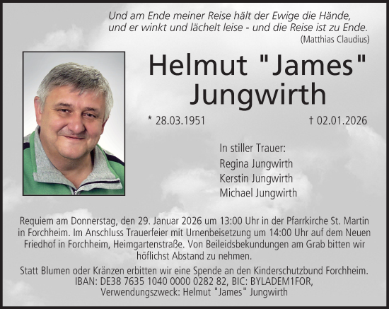 Anzeige von Helmut Jungwirth von MGO