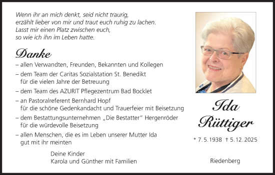 Anzeige von Ida Rüttiger von MGO