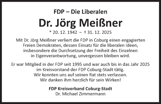 Anzeige von Jörg Meißner von MGO