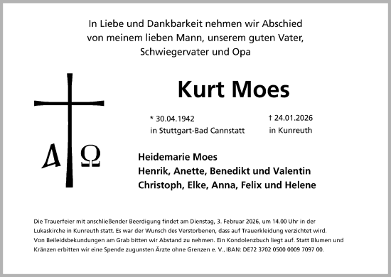 Anzeige von Kurt Moes von MGO