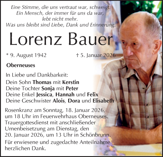 Anzeige von Lorenz Bauer von MGO