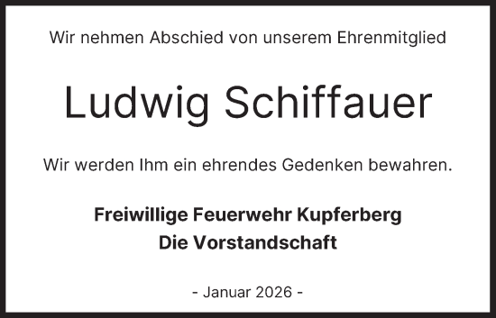 Anzeige von Ludwig Schiffauer von MGO
