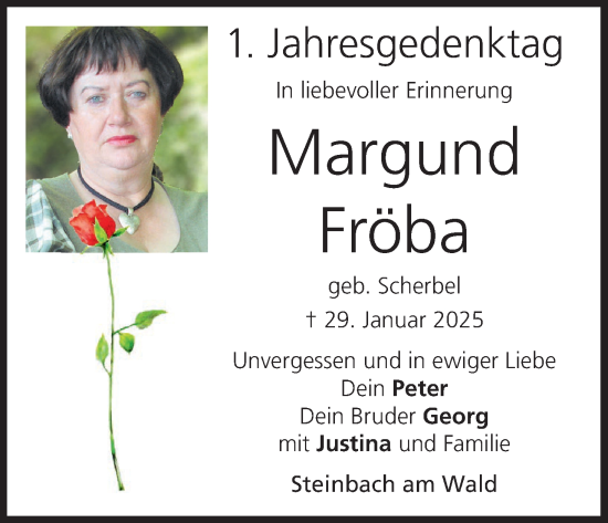 Anzeige von Margund Fröba von MGO