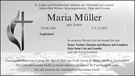 Anzeige von Maria Müller von MGO