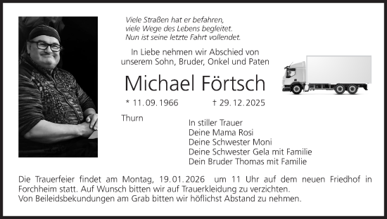 Anzeige von Michael Förtsch von MGO