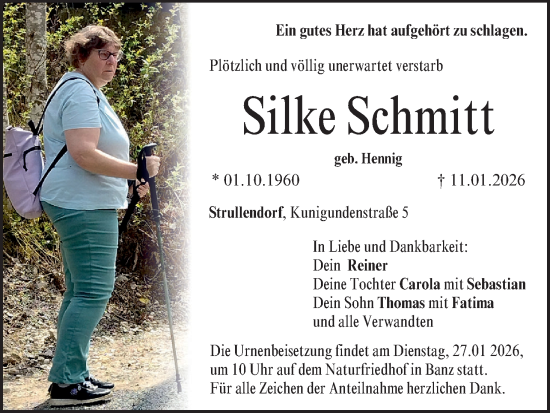 Anzeige von Silke Schmitt von MGO