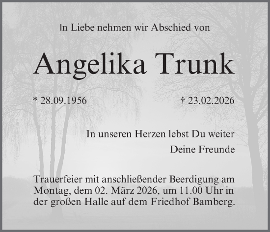 Anzeige von Angelika Trunk von MGO