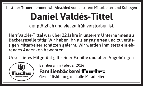 Anzeige von Daniel Valdés-Tittel von MGO