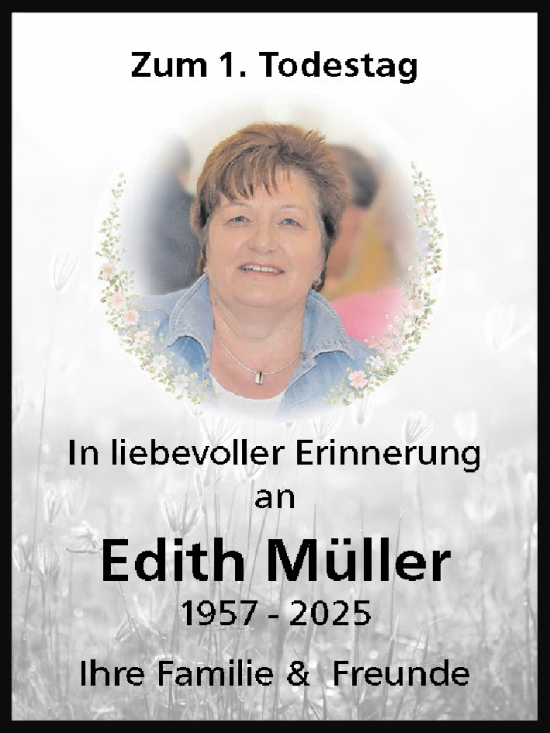 Anzeige von Edith Müller von MGO