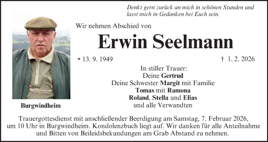 Anzeige von Erwin Seelmann von MGO