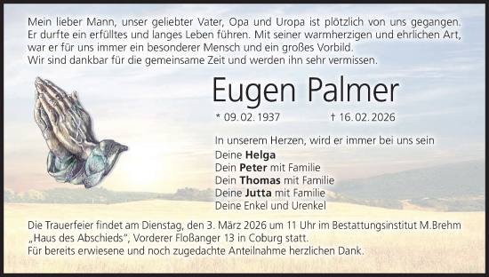 Anzeige von Eugen Palmer von MGO
