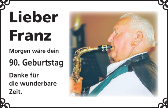 Anzeige von Franz  von MGO