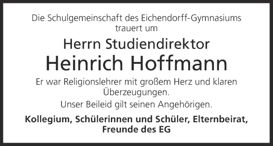 Anzeige von Heinrich Hoffmann von MGO