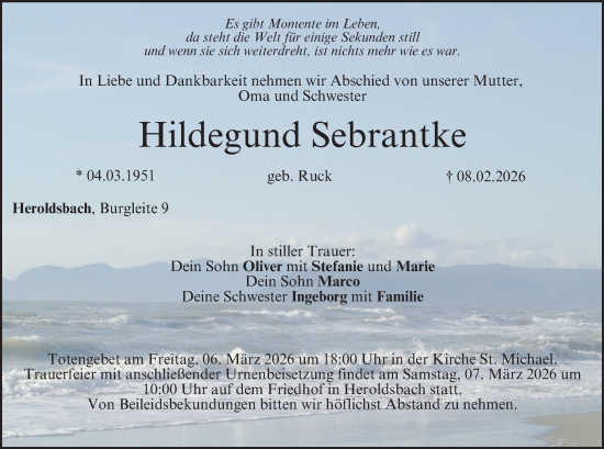 Anzeige von Hildegund Sebrantke von MGO