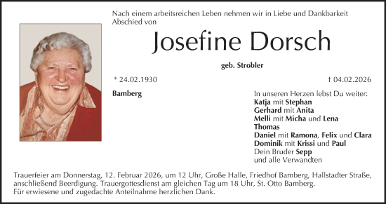 Anzeige von Josefine Dorsch von MGO