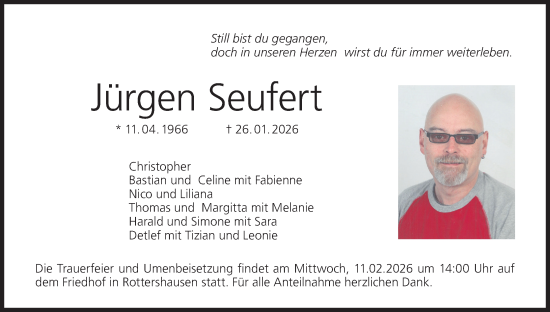 Anzeige von Jürgen Seufert von MGO