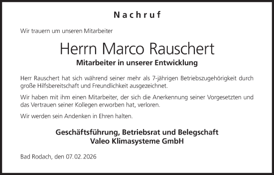 Anzeige von Marco Rauschert von MGO