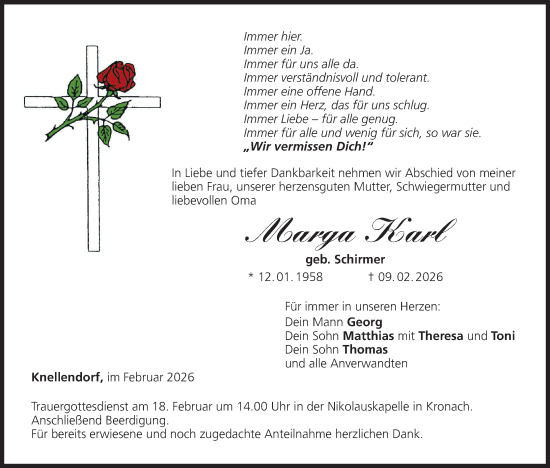 Anzeige von Marga Karl von MGO