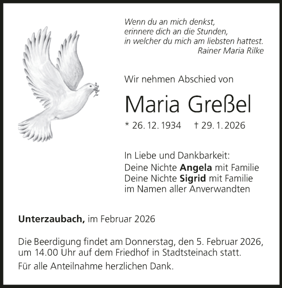 Anzeige von Maria Greßel von MGO
