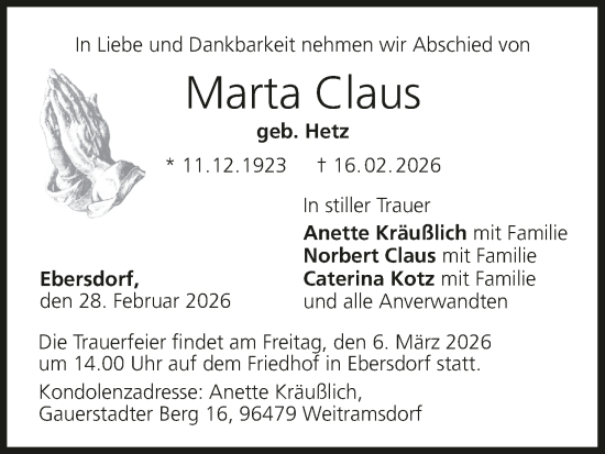 Anzeige von Marta Claus von MGO