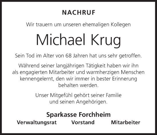 Anzeige von Michael Krug von MGO