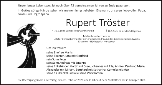 Anzeige von Rupert Tröster von MGO
