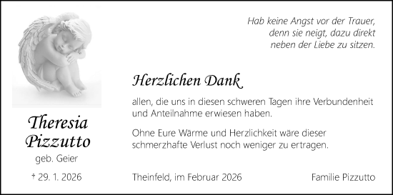 Anzeige von Theresia Pizzutto von MGO