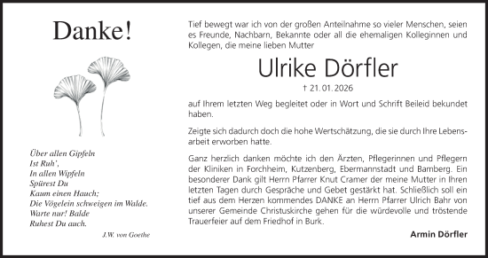 Anzeige von Ulrike Dörfler von MGO