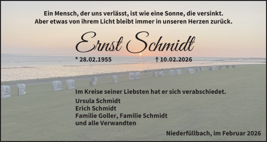 Anzeige von Ernst Schmidt von MGO